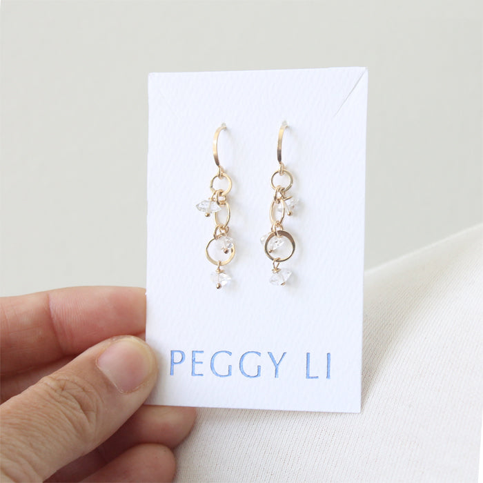 Herkimer Diamond sprinkle earrings by Peggy Li
