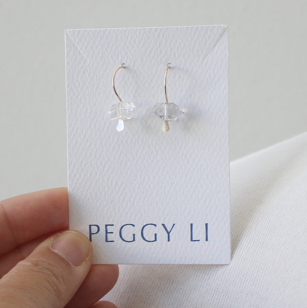 Herkimer Huggie Earrings
