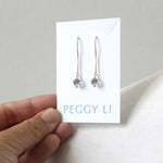 Half Threader Herkimer Earrings by Peggy Li