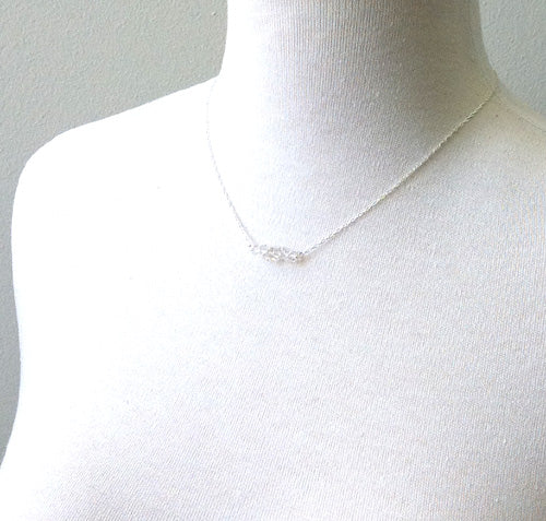 Herkimer Diamond Slice Necklace