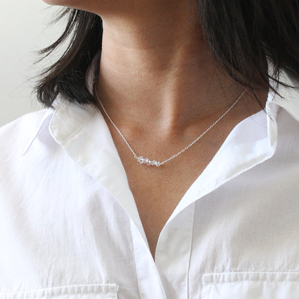 Herkimer Diamond Slice Necklace