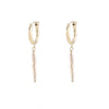 Hoop and Stick Pearl Earrings