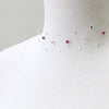 Illusion Choker Necklace in pinks