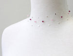 Illusion Choker Necklace in pinks
