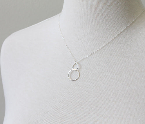 Silver infinity charm necklace