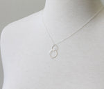 Silver infinity charm necklace