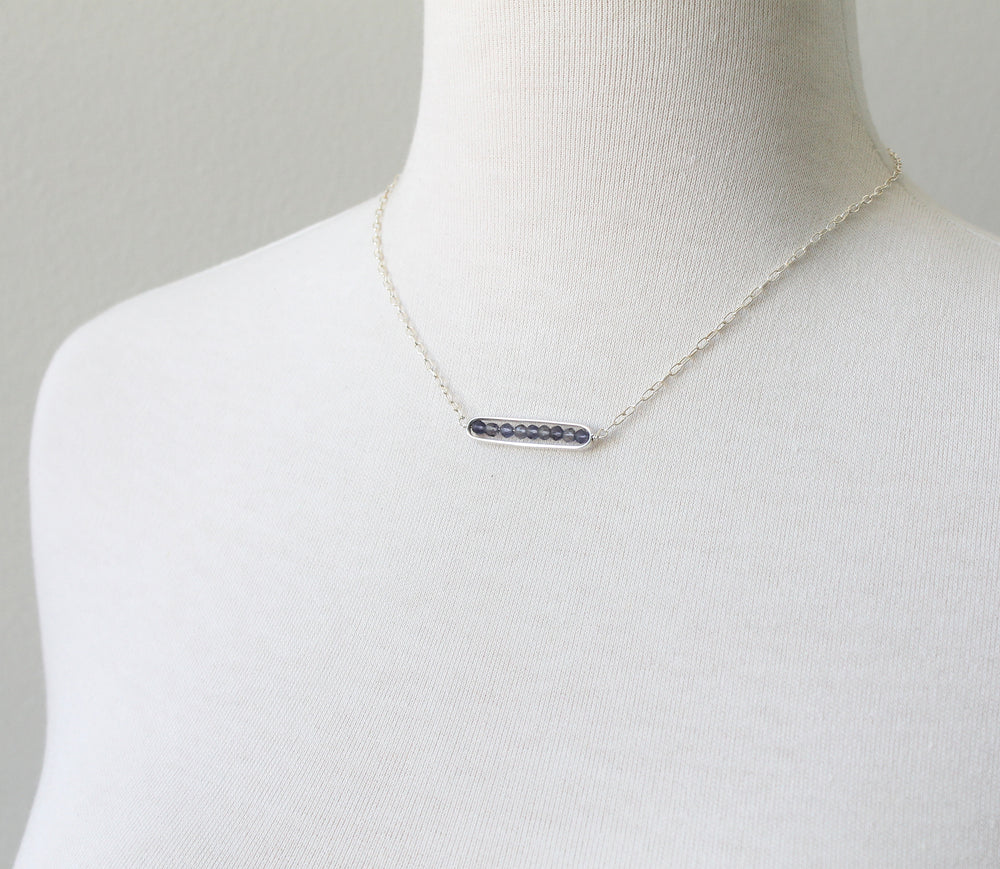 Iolite Frame Necklace by Peggy Li Creations