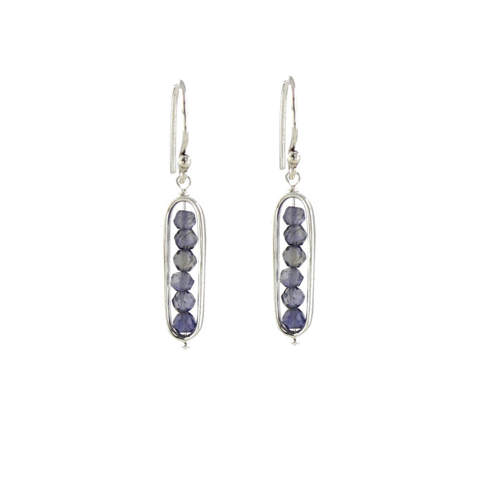 Iolite Frame Earrings