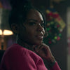 Josie (Ashleigh Murray) on Riverdale wearing Triangle Earrings by Peggy Li Creations