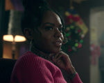 Josie (Ashleigh Murray) on Riverdale wearing Triangle Earrings by Peggy Li Creations