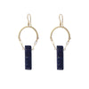 Blue Lapis Arc Earrings