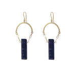 Blue Lapis Arch Earrings