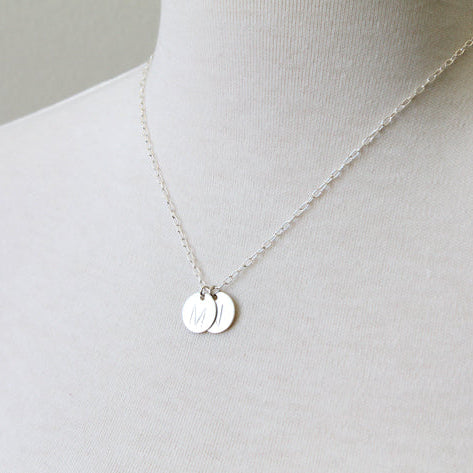 Large Script Initial Necklace by Peggy Li