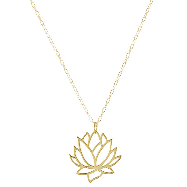 Large Lotus Flower Necklace