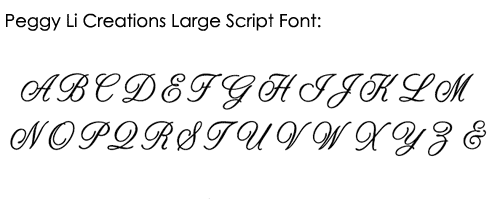 Large Script Font for letter necklace