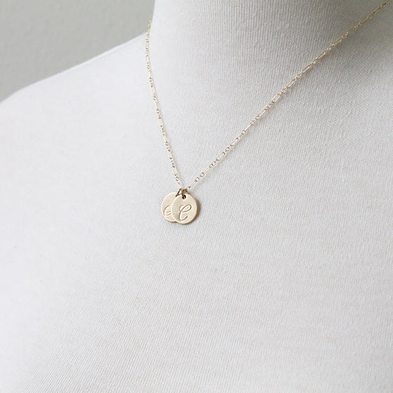 Cursive Initial Necklace by Peggy Li