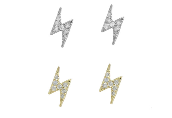 CZ Lightning bolt studs