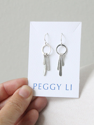 Flirty Fringe Earrings, silver