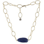 Loopy necklace in lapis on 14k gold-filled
