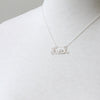 Custom Cursive Word Necklace sterling silver