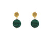 Malachite Dot Earrings