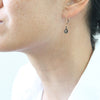 Mini pave diamond earrings