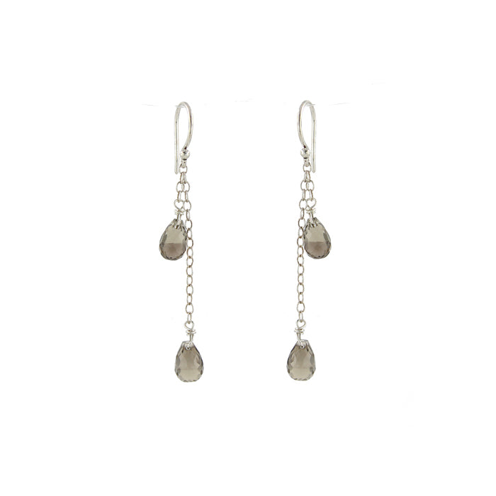 Smoky Droplet Earrings