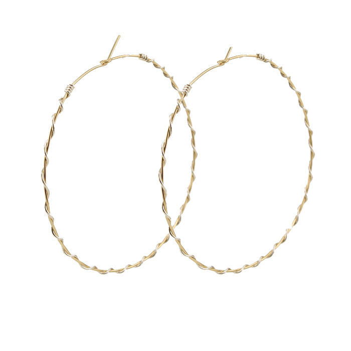 Mixed Metal Hoop Earrings