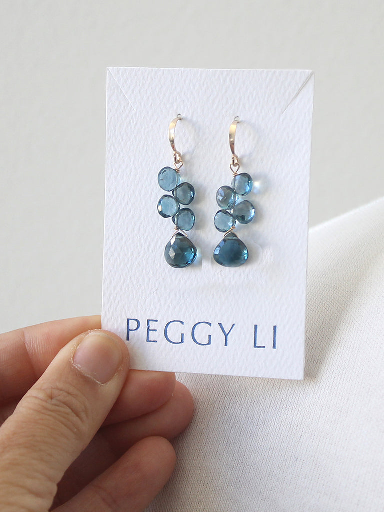 London Blue topaz earrings