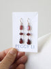 Garnet gem earrings