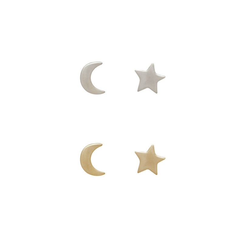 4Pcs/set New Crystal Zirconia Moon Star Earrings Punk Gold Geometric Hoop  Earrings Stud Earrings Set Women Party Wedding Jewelry | Wish