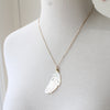 Mother of Pearl Feather Necklace