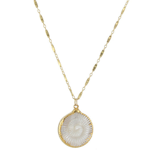 Fern Mother of Pearl Necklace