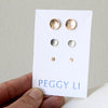 Nailhead Stud Earrings by Peggy Li Creations