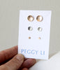 Nailhead Stud Earrings by Peggy Li Creations