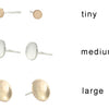Nailhead Stud Earring sizes