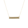 Stamped Nameplate Necklace, gold