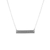 Stamped nameplate necklace, silver