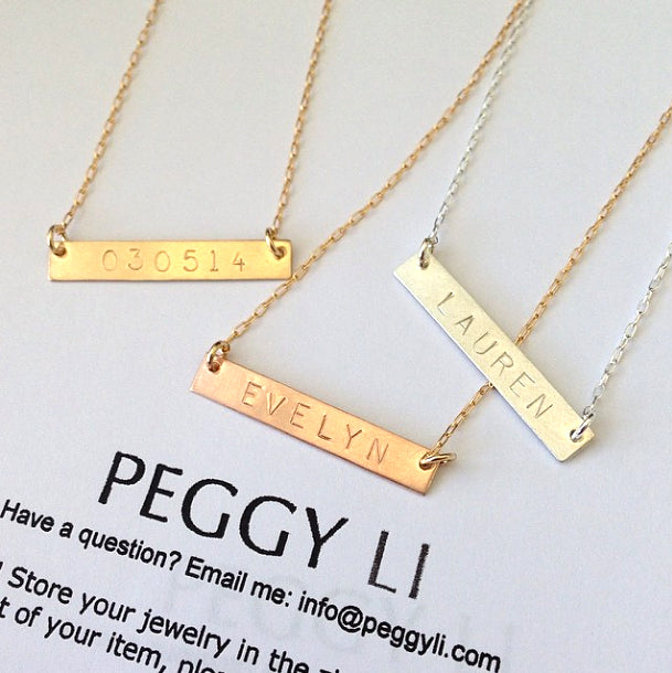 Nameplate Name Necklace metal colors