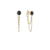 Draped Black Spinel Earrings