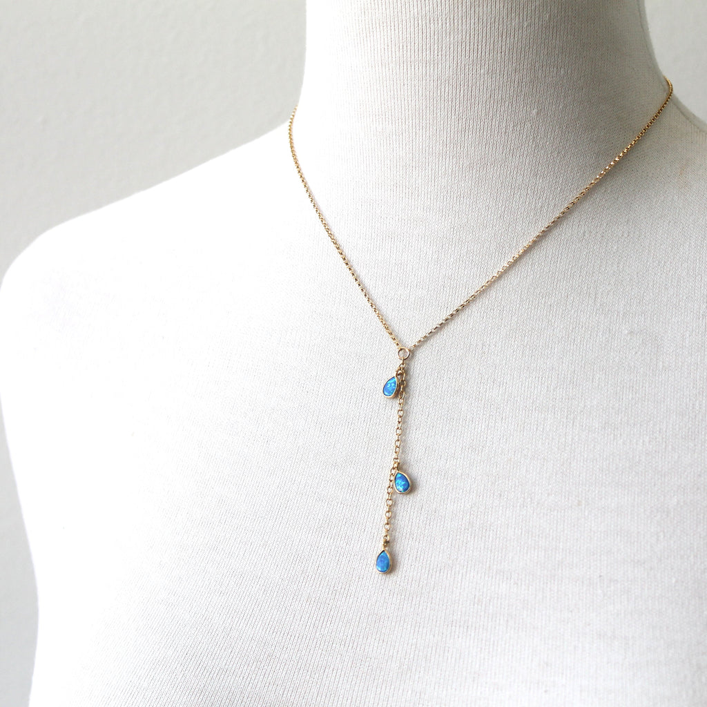 Opal Teardrop Necklace