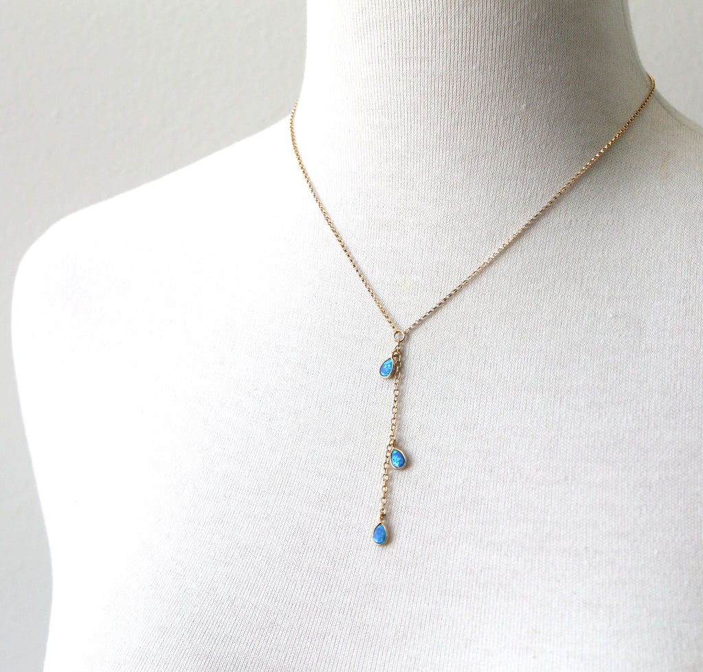 Opal Teardrop Necklace