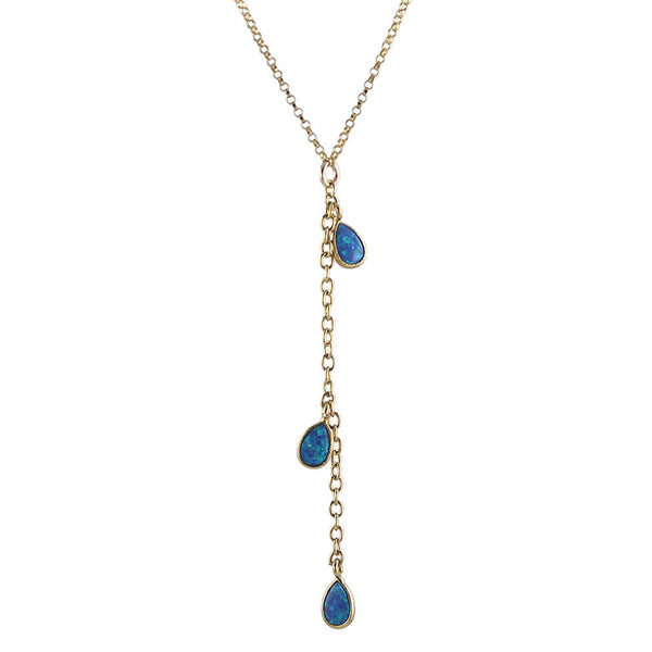 Opal Teardrops Lariat
