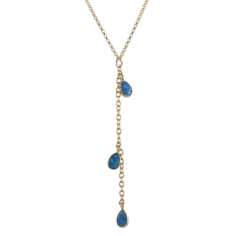 Opal Teardrops Lariat