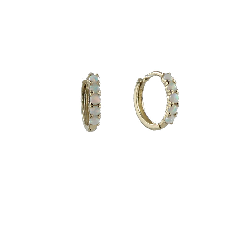 Opal Huggie Earrings