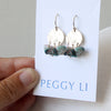 Tumbled blue opal earrings