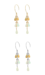 Ombre Opal cluster earrings