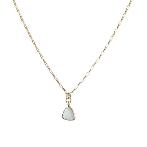 Trillion opal necklace