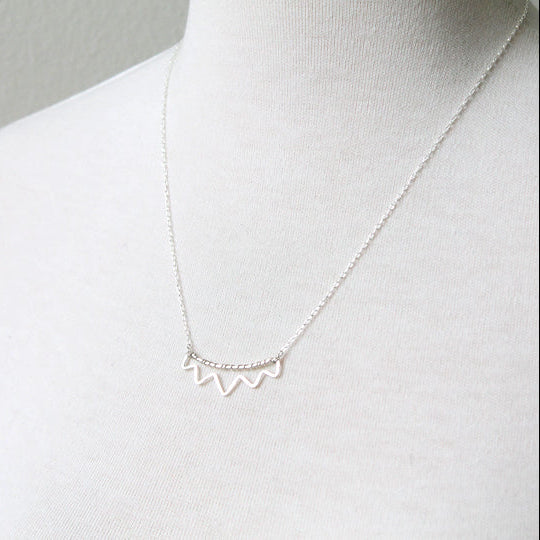 Open Sunburst Necklace sterling silver