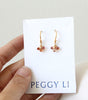 Orange Sapphire Earrings, gold vermeil